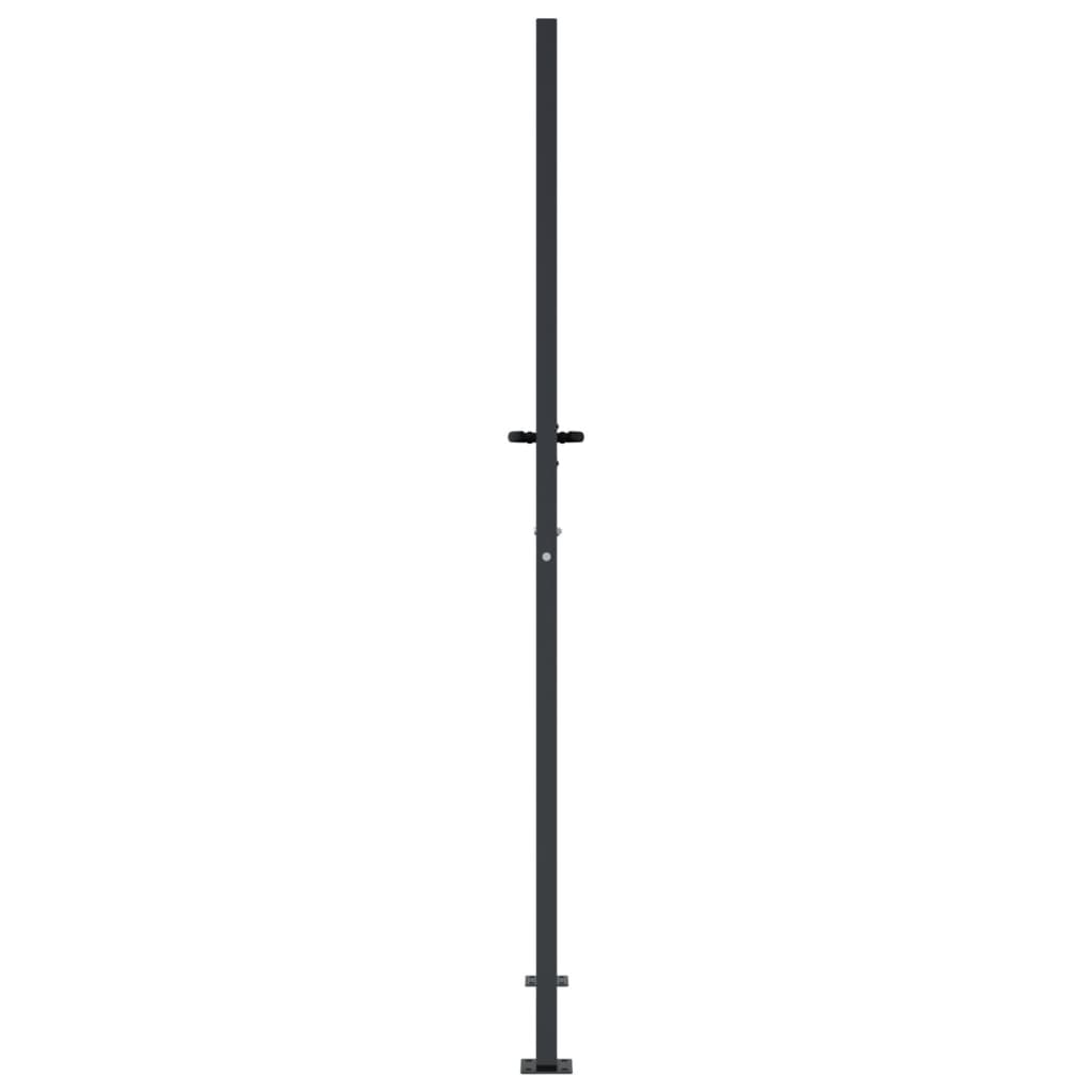 Dārza vārti, antracītpelēki, 105x205cm, tērauds, bambusa dizains