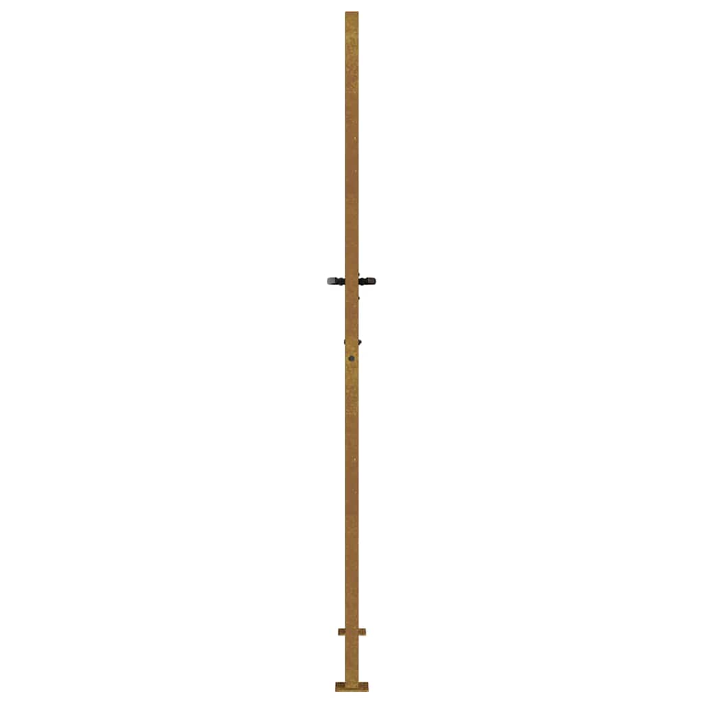 Garden gate, 105x205cm, corten steel, bamboo design
