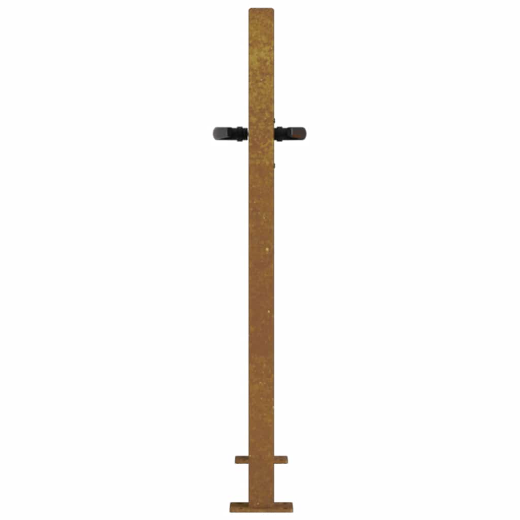 Sodo vartai, 100x100 cm, Corten plienas, kvadratinis dizainas