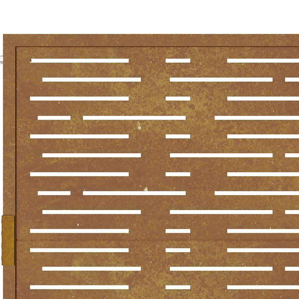 Sodo vartai, 100x100 cm, Corten plienas, kvadratinis dizainas