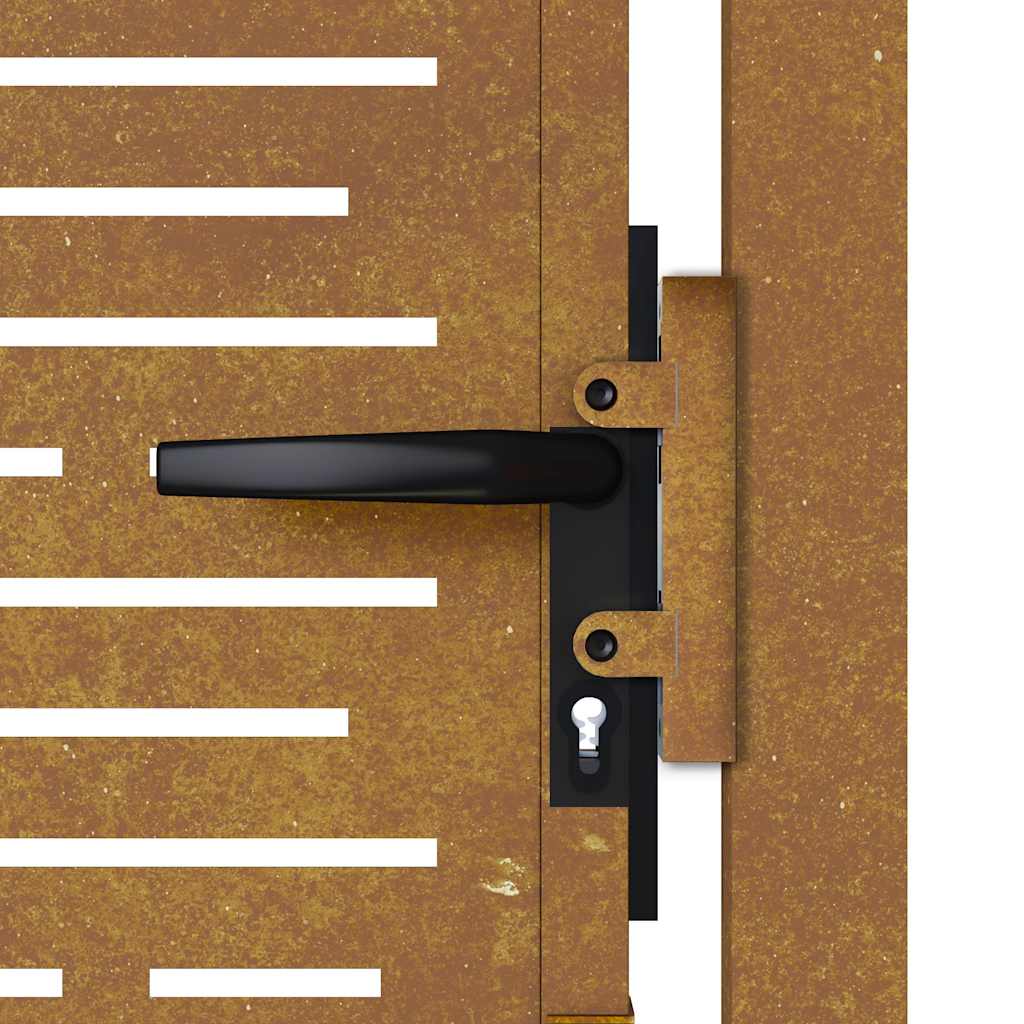 Sodo vartai, 100x100 cm, Corten plienas, kvadratinis dizainas