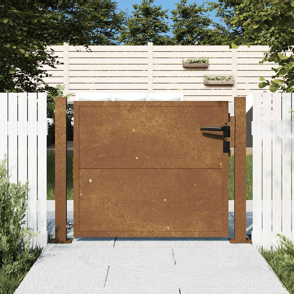 Sodo vartai, 100x100 cm, Corten plienas
