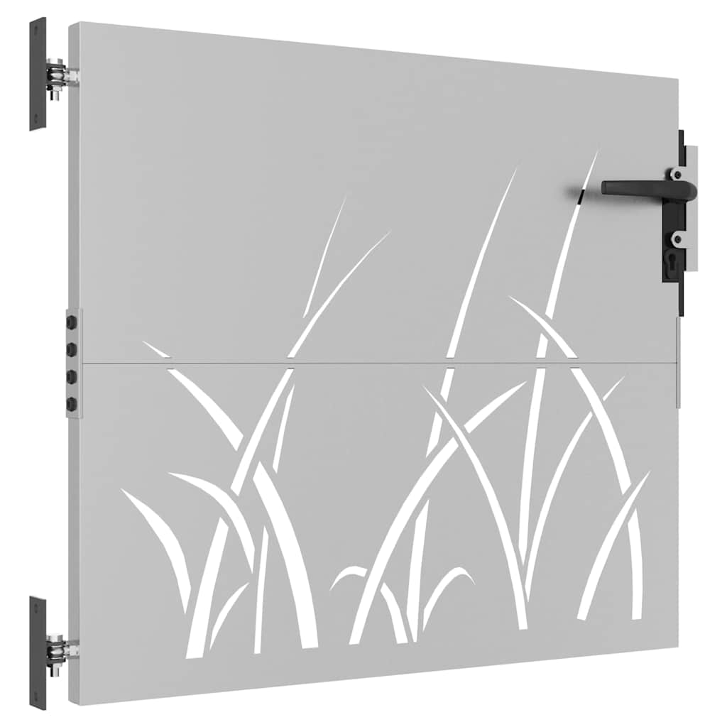 Sodo vartai, 85x75 cm, Corten plienas, žolės raštas