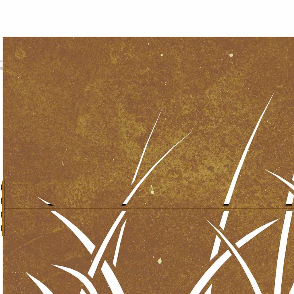 Sodo vartai, 85x75 cm, Corten plienas, žolės raštas