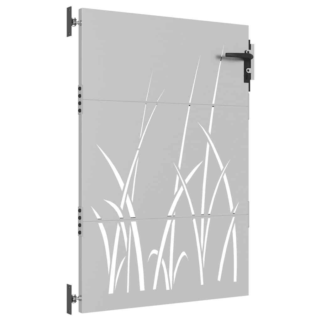 Sodo vartai, 85x150 cm, Corten plienas, žolės raštas