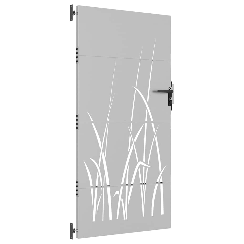Sodo vartai, 85x200 cm, Corten plienas, žolės raštas