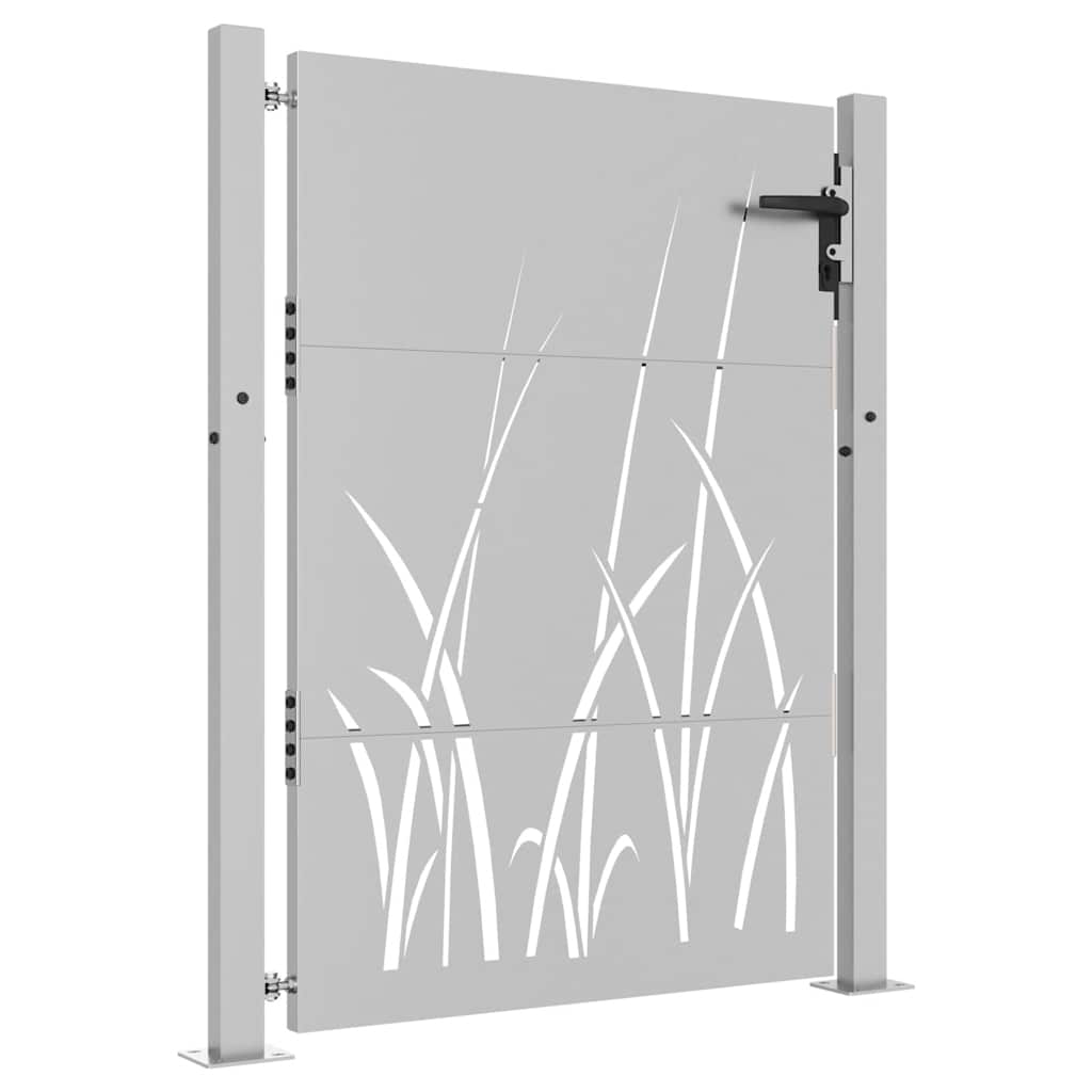 Sodo vartai, 100x125 cm, Corten plienas, žolės raštas