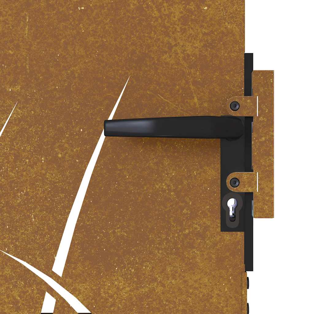 Sodo vartai, 100x125 cm, Corten plienas, žolės raštas