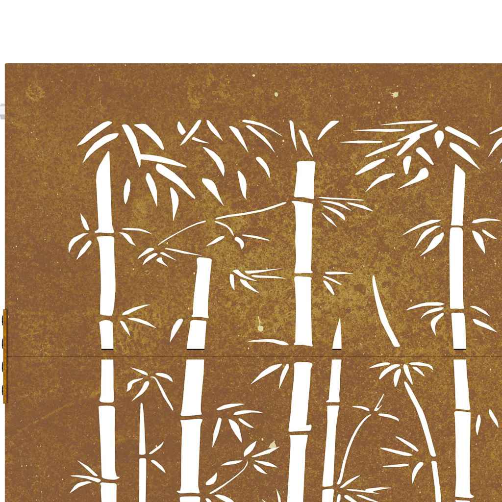 Sodo vartai, 85x75 cm, Corten plienas, bambuko dizainas