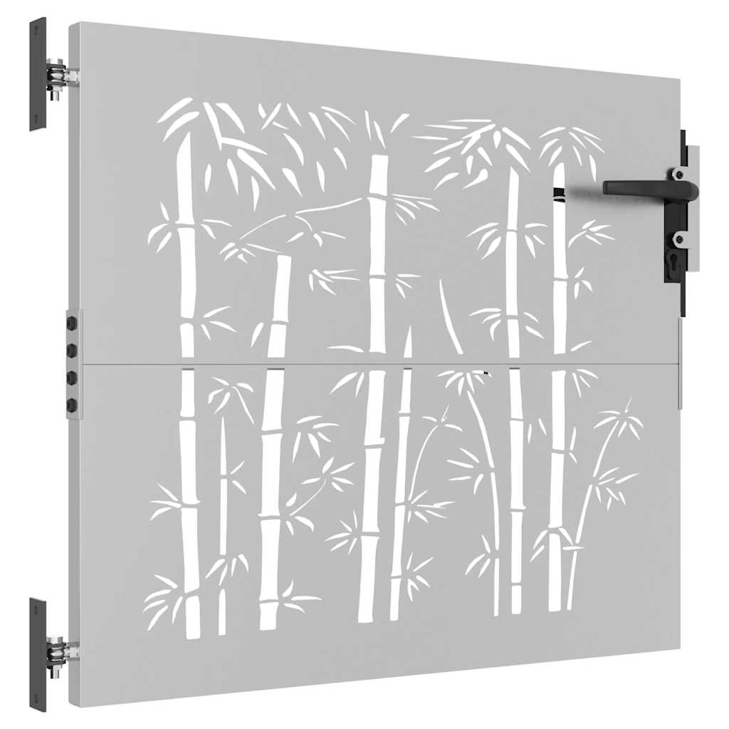 Sodo vartai, 85x100 cm, Corten plienas, bambuko dizainas