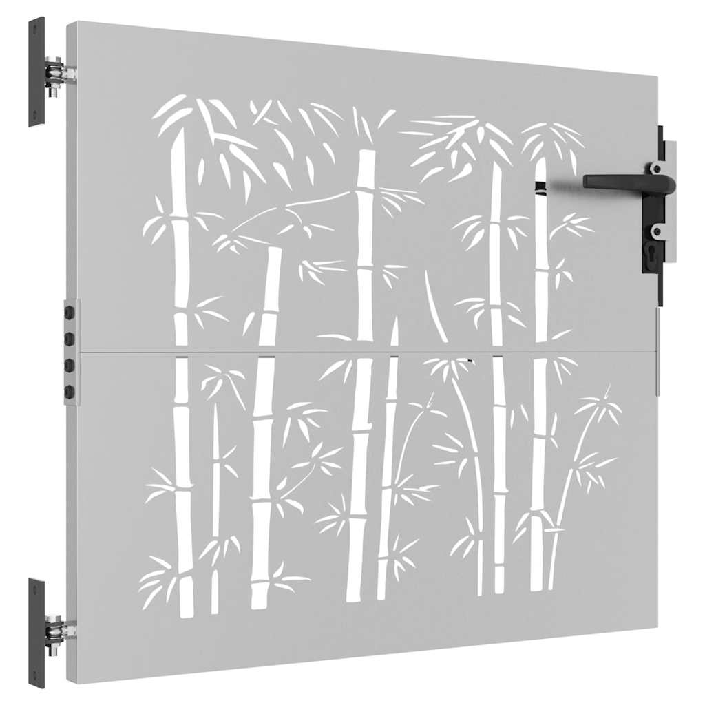 Sodo vartai, 85x100 cm, Corten plienas, bambuko dizainas
