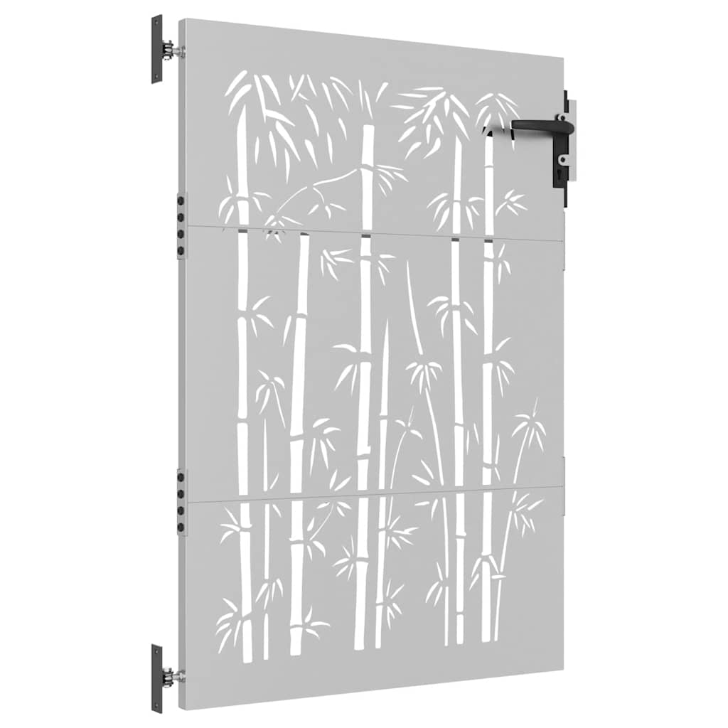Sodo vartai, 85x125 cm, Corten plienas, bambuko dizainas
