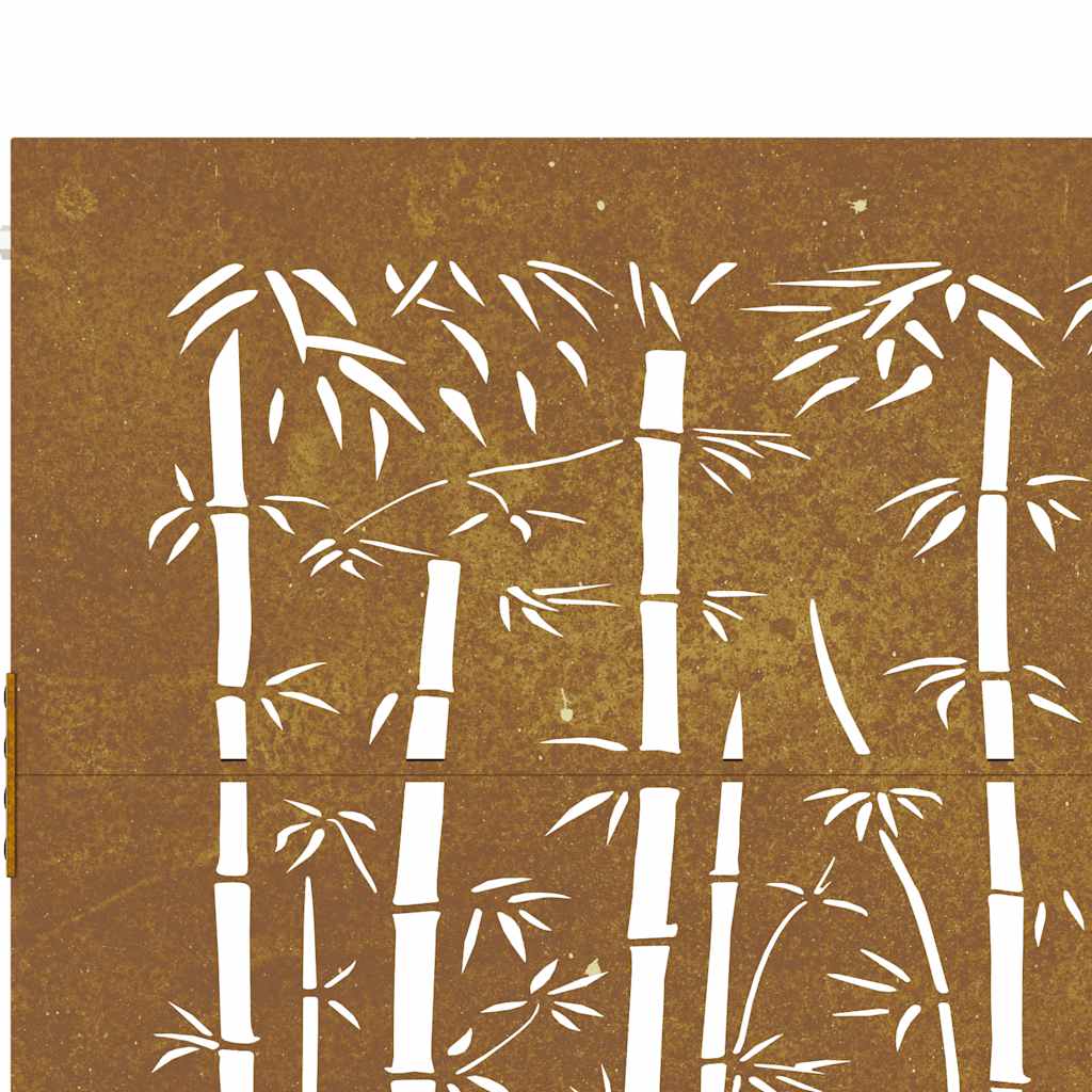 Sodo vartai, 100x75 cm, Corten plienas, bambuko dizainas
