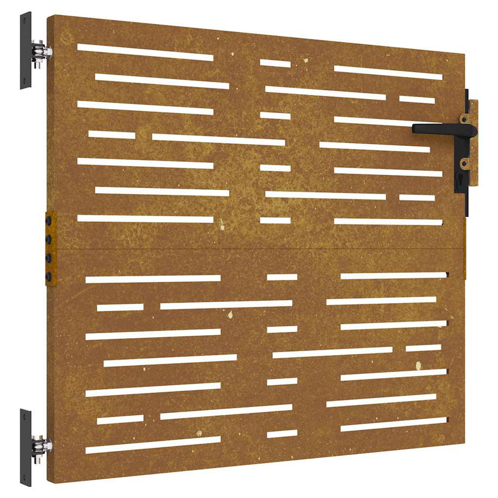 Sodo vartai, 85x100 cm, Corten plienas, kvadratinis dizainas