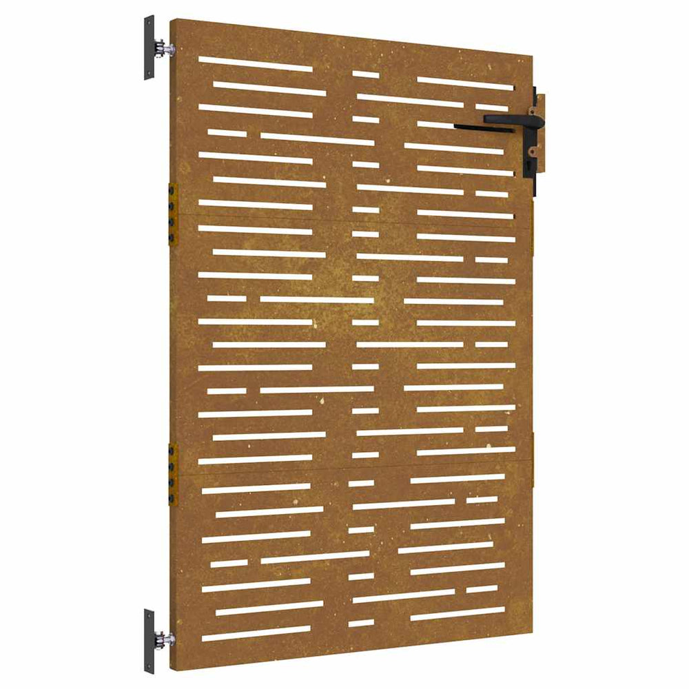 Sodo vartai, 85x125 cm, Corten plienas, kvadratinis dizainas