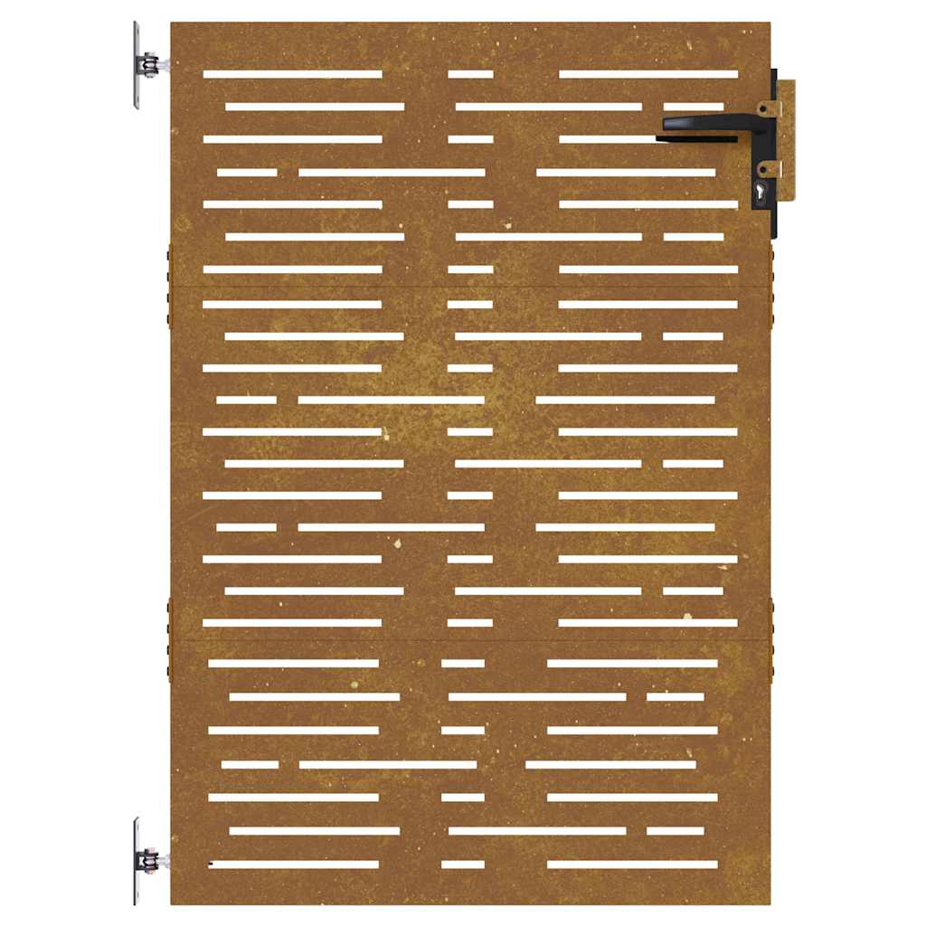 Sodo vartai, 85x125 cm, Corten plienas, kvadratinis dizainas