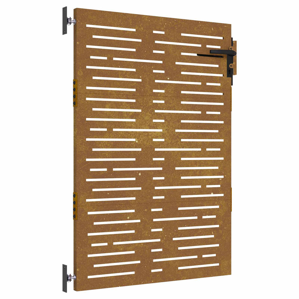 Sodo vartai, 85x150 cm, Corten plienas, kvadratinis dizainas