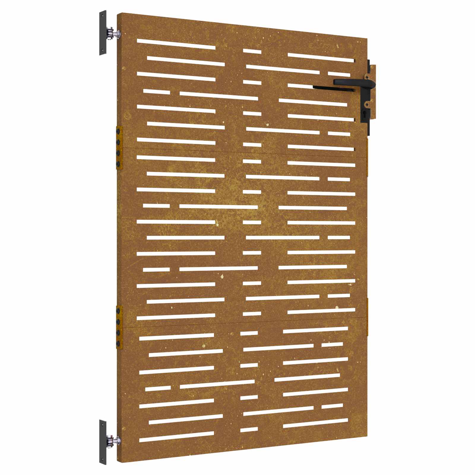 Sodo vartai, 85x150 cm, Corten plienas, kvadratinis dizainas