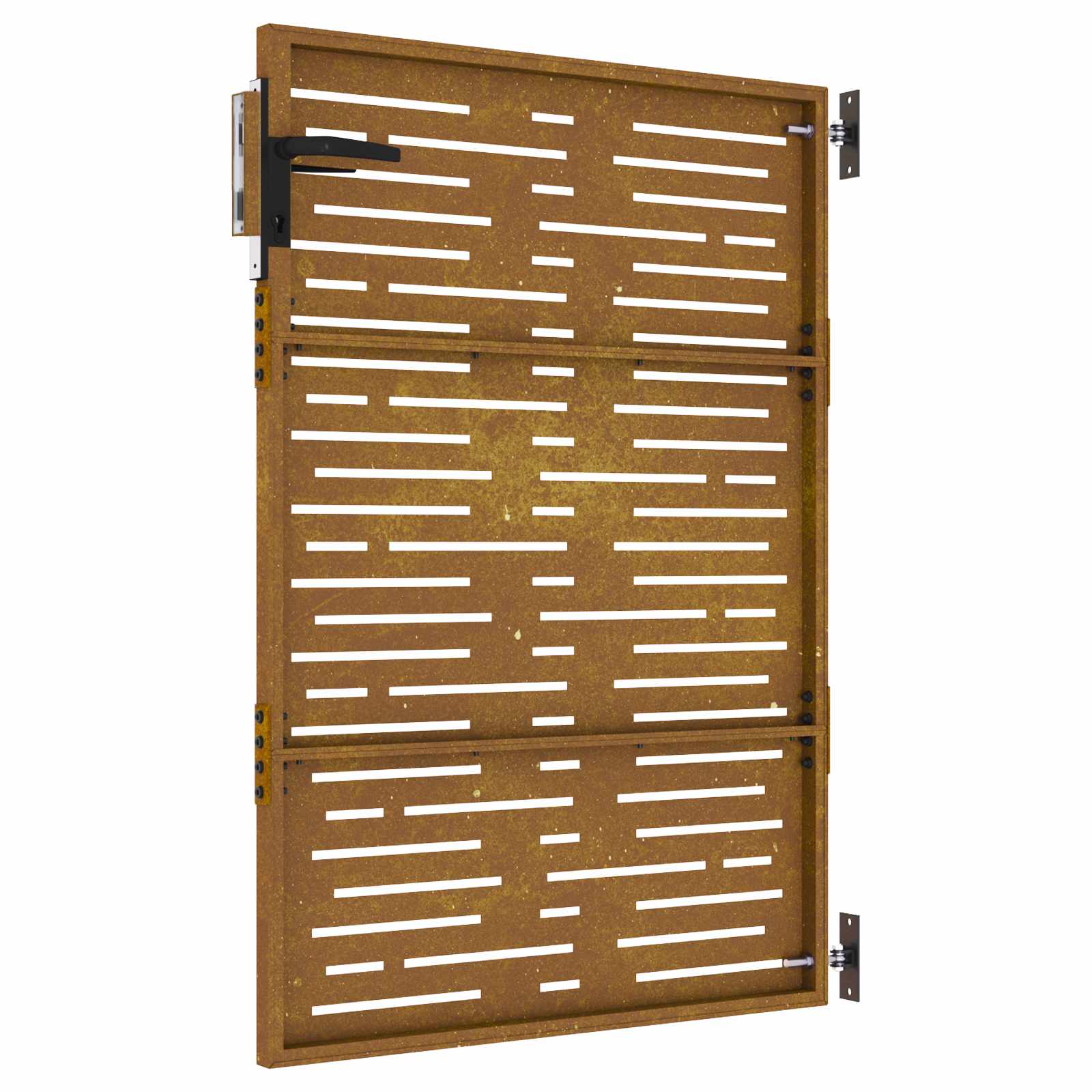 Sodo vartai, 85x150 cm, Corten plienas, kvadratinis dizainas