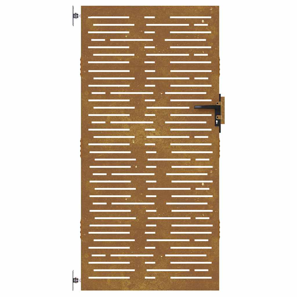 Sodo vartai, 85x175 cm, Corten plienas, kvadratinis dizainas