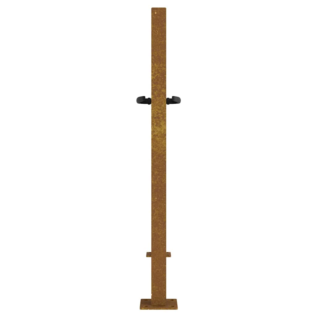 Sodo vartai, 100x75 cm, Corten plienas, kvadratinis dizainas