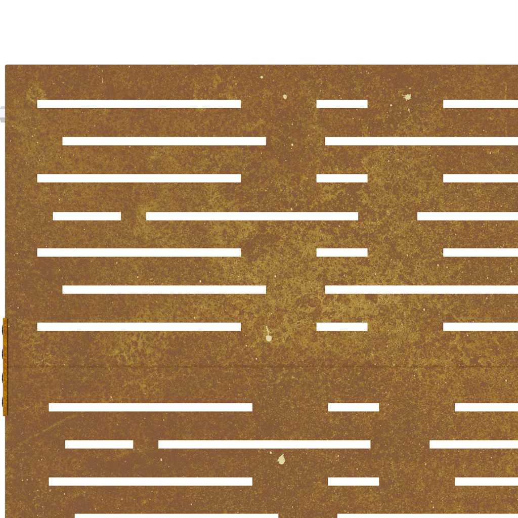 Sodo vartai, 100x75 cm, Corten plienas, kvadratinis dizainas