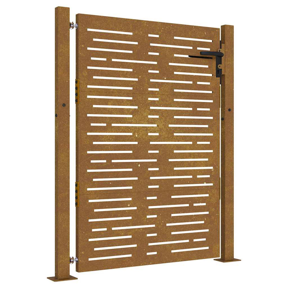 Sodo vartai, 100x150 cm, Corten plienas, kvadratinis dizainas