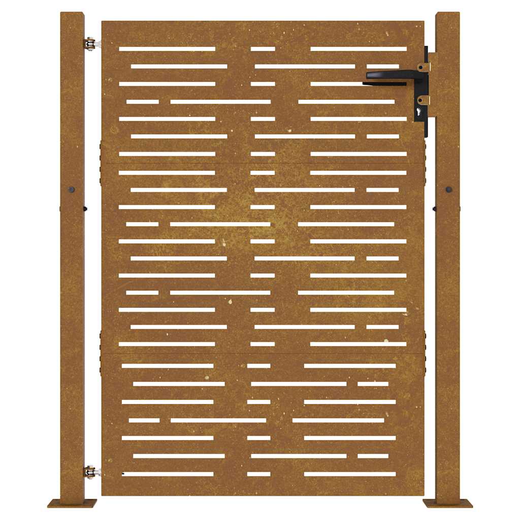 Sodo vartai, 100x150 cm, Corten plienas, kvadratinis dizainas