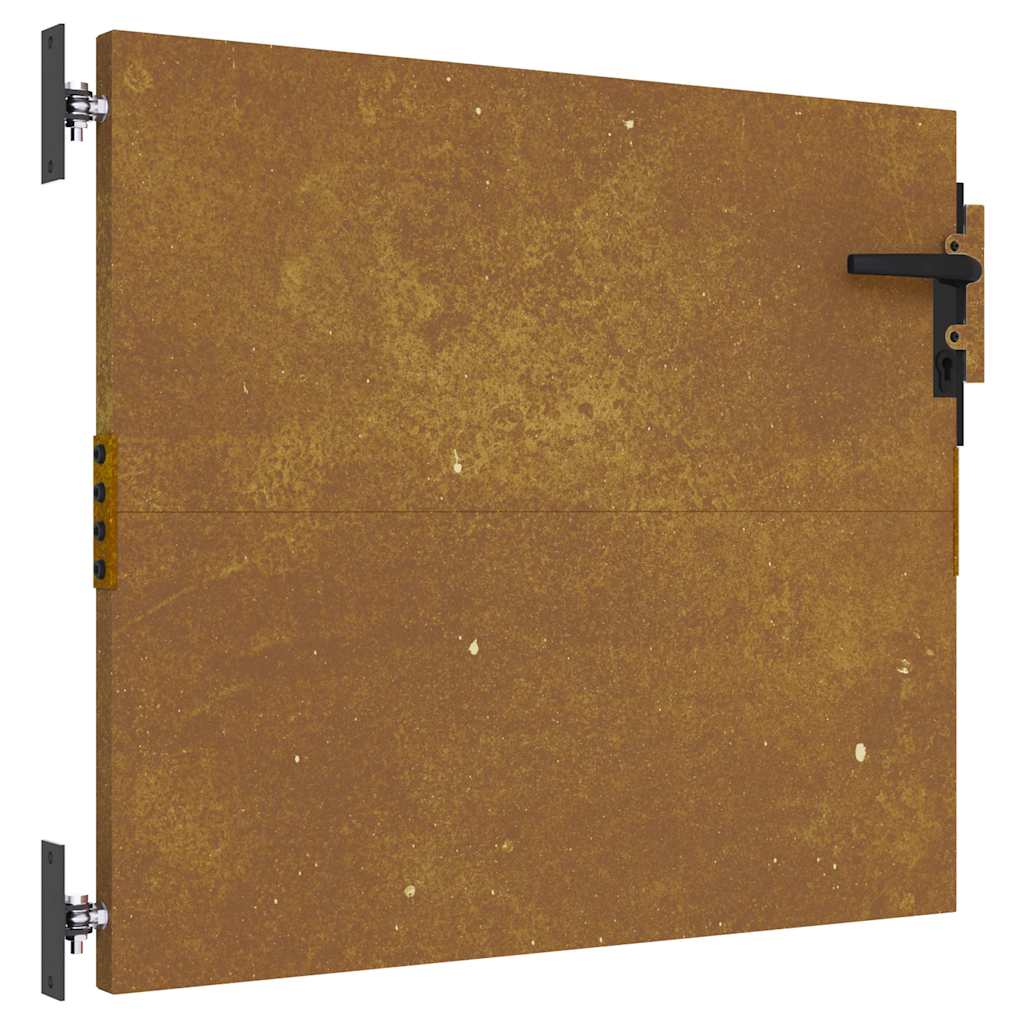Sodo vartai, 85x125 cm, Corten plienas, kvadratinis dizainas