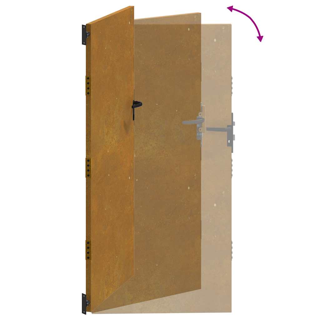 Sodo vartai, 85x200 cm, Corten plienas