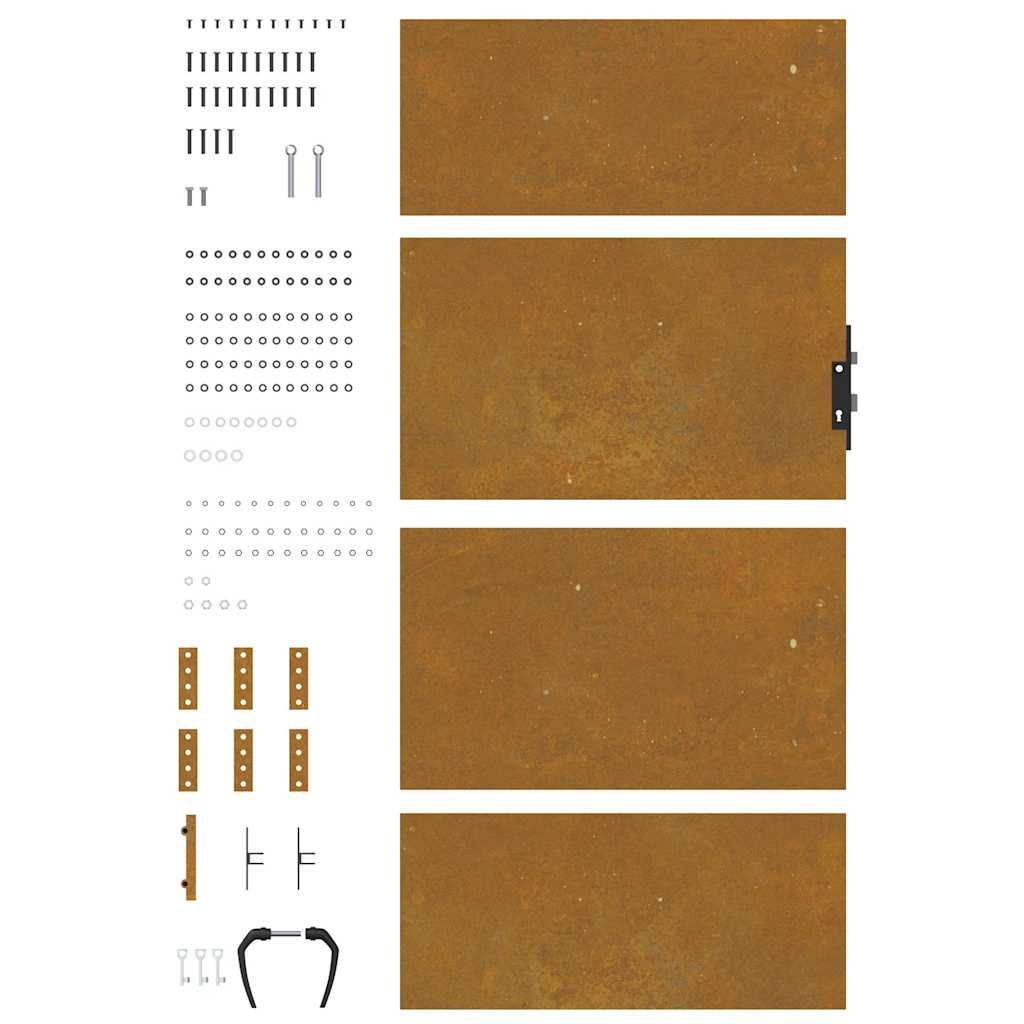 Sodo vartai, 85x200 cm, Corten plienas