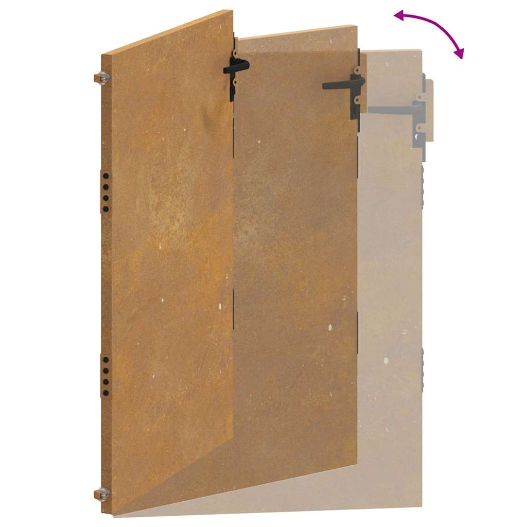 Sodo vartai, 100x150 cm, Corten plienas
