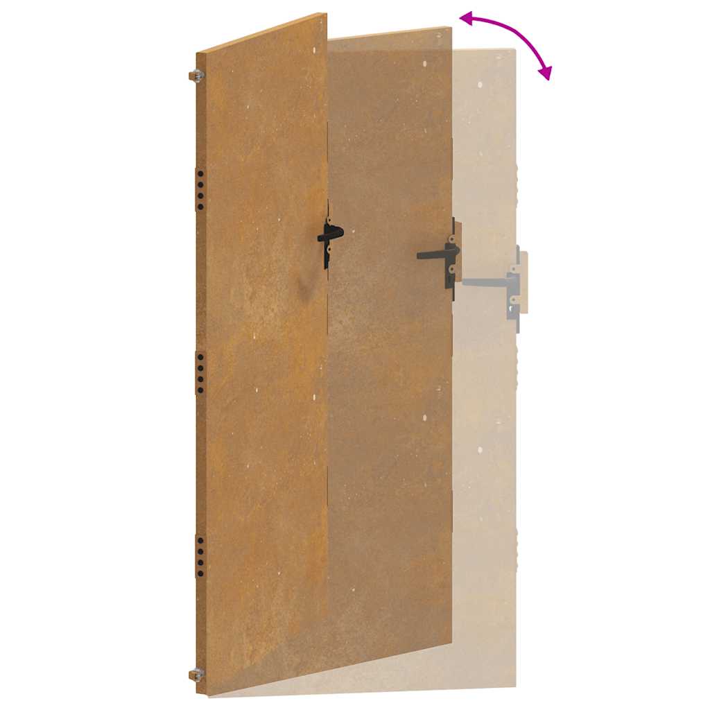Sodo vartai, 100x200 cm, Corten plienas