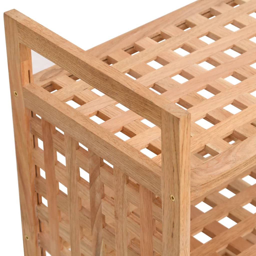 Shoe rack with drawers, 70x27x81cm, solid walnut