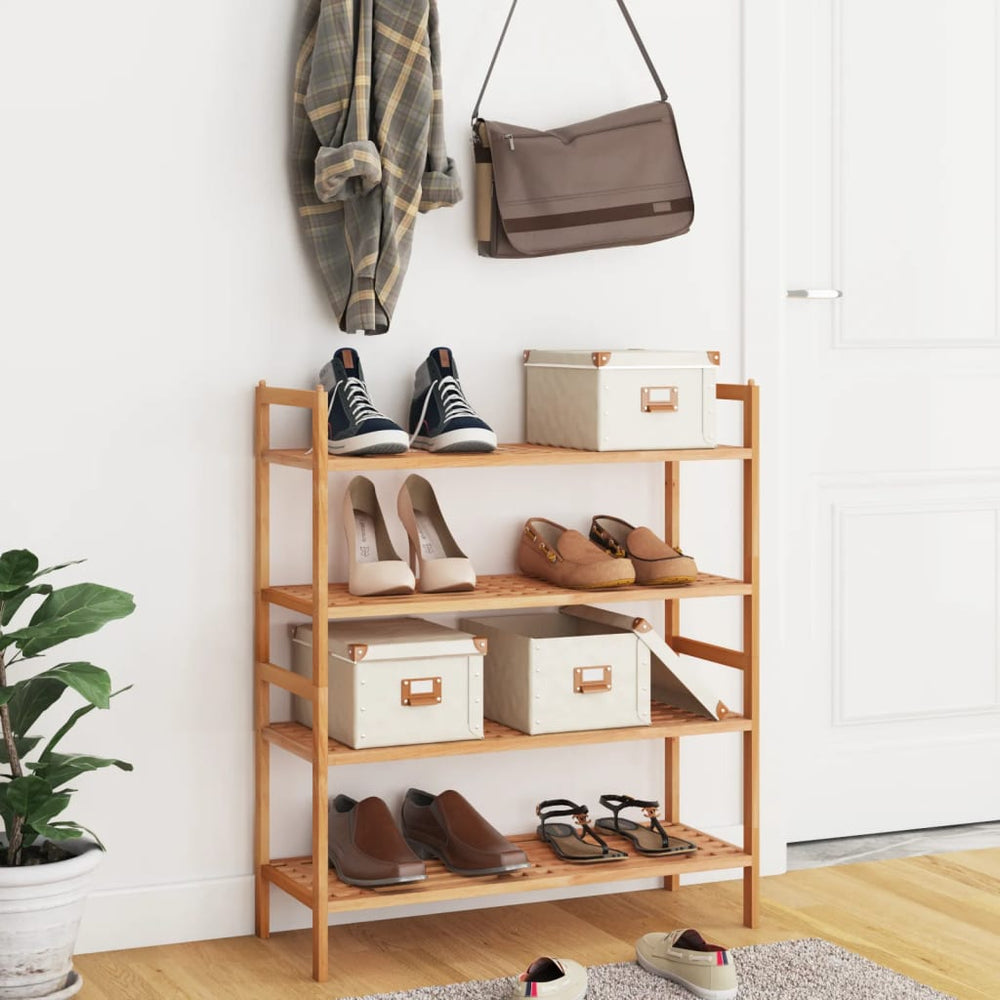 Shoe racks, 2 pcs, 69x27x41cm, solid walnut