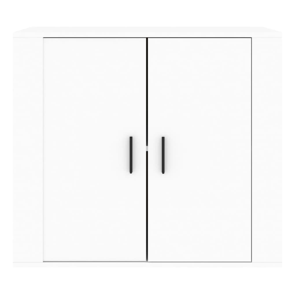 Side cabinet, white, 80x33x70cm, engineered wood