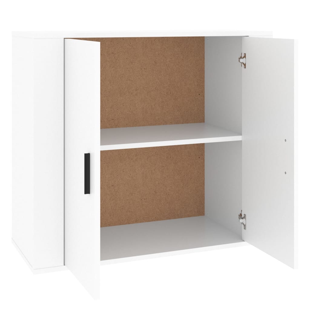 Side cabinet, white, 80x33x70cm, engineered wood