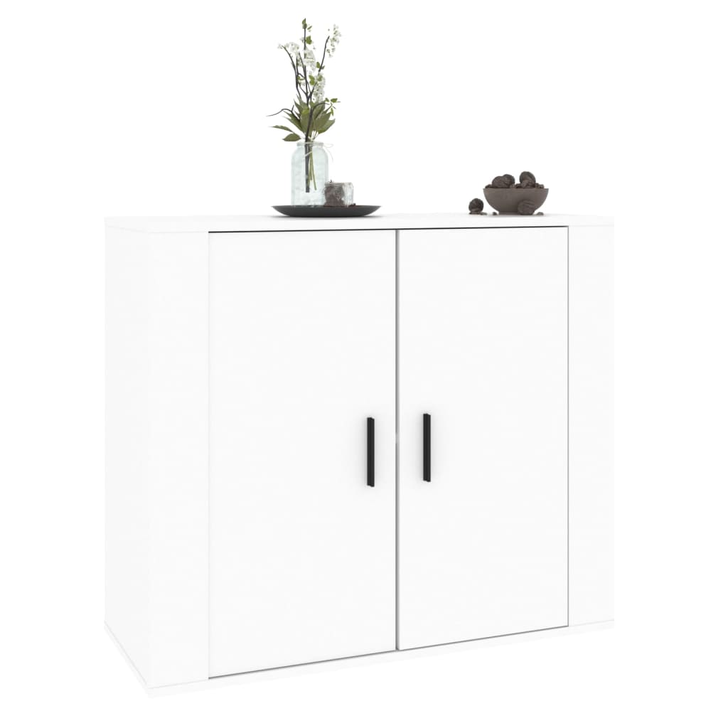 Side cabinet, white, 80x33x70cm, engineered wood