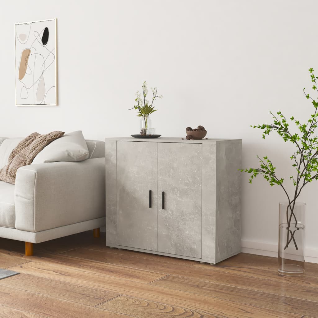Sānu skapītis, betona pelēks, 80x33x70cm, apstrādāta koksne