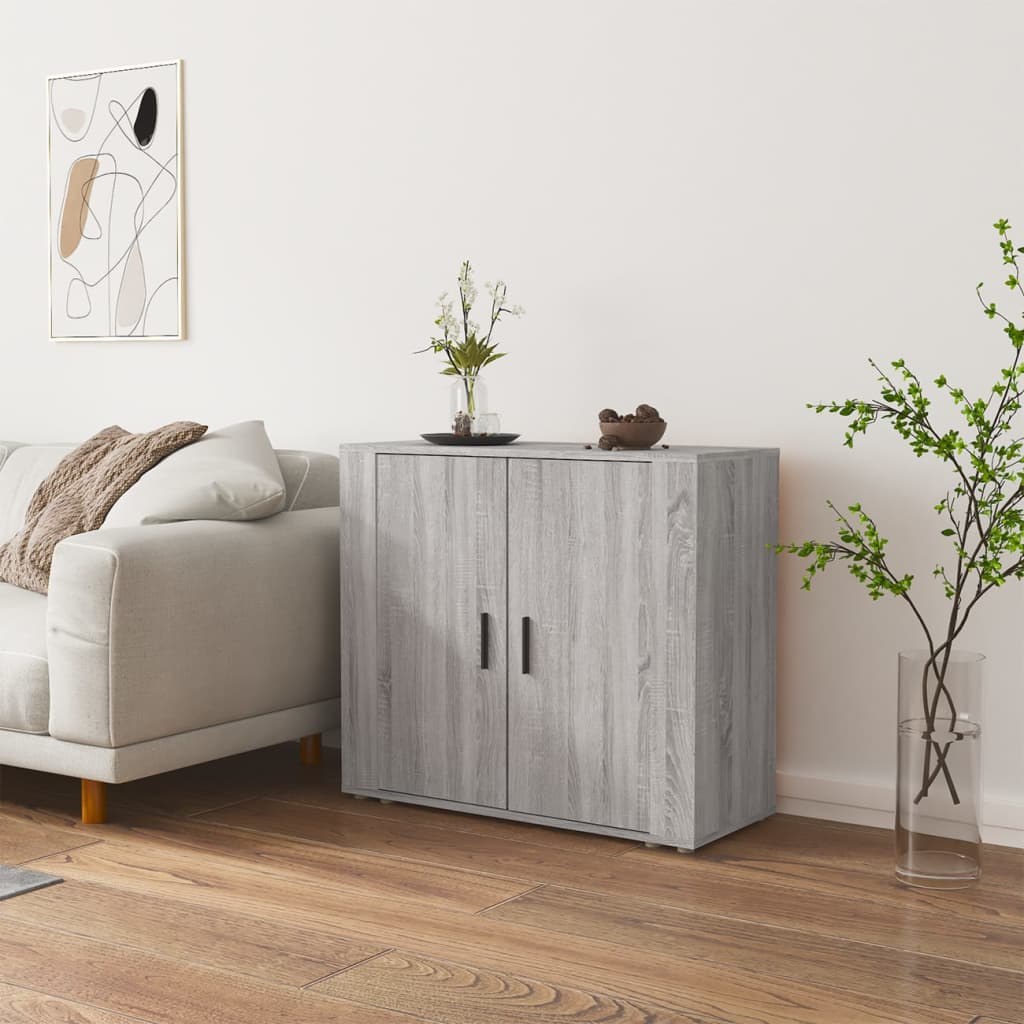 Sānu skapis, pelēks ozols, 80x33x70cm, apstrādāta koksne