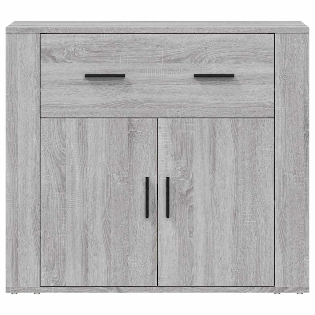 Sideboard, grey oak, 80x33x70cm, engineered wood
