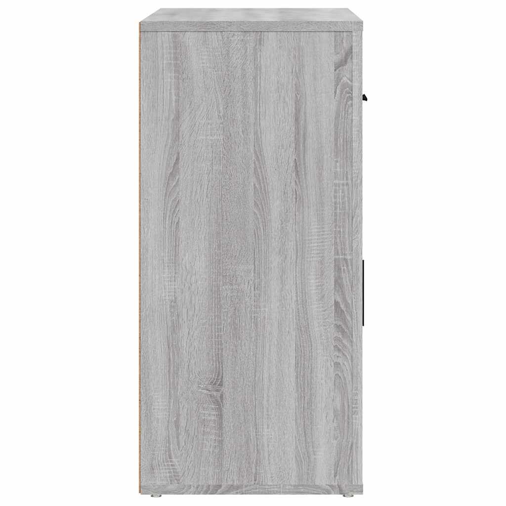 Sideboard, grey oak, 80x33x70cm, engineered wood