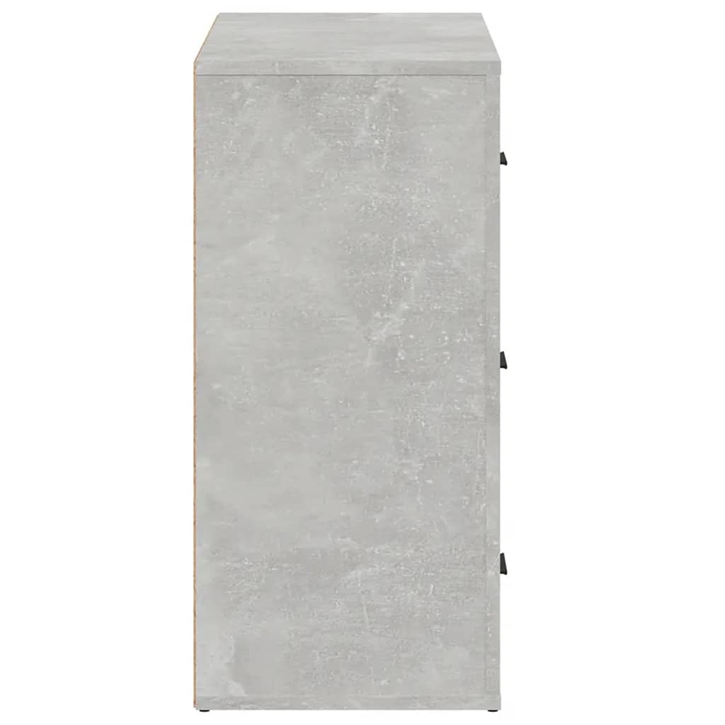 Šoninė spintelė, betono pilka, 80x33x70cm, apdirbta mediena