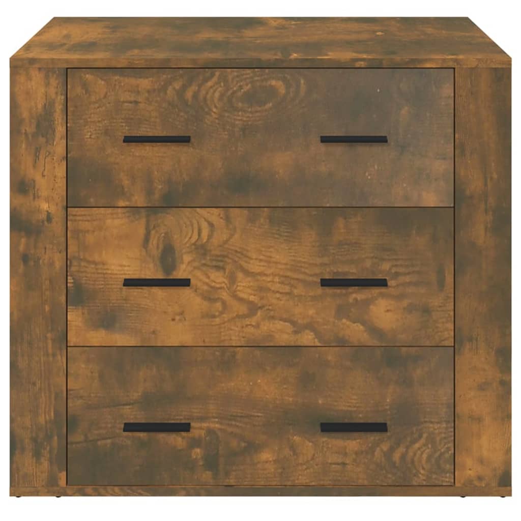 Sideboard, smoked oak, 80x33x70cm, engineered wood