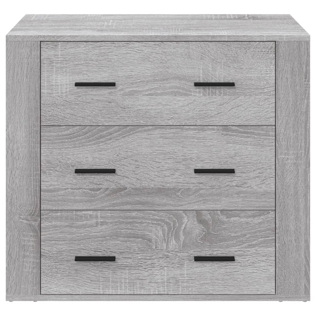 Sideboard, grey oak, 80x33x70cm, engineered wood