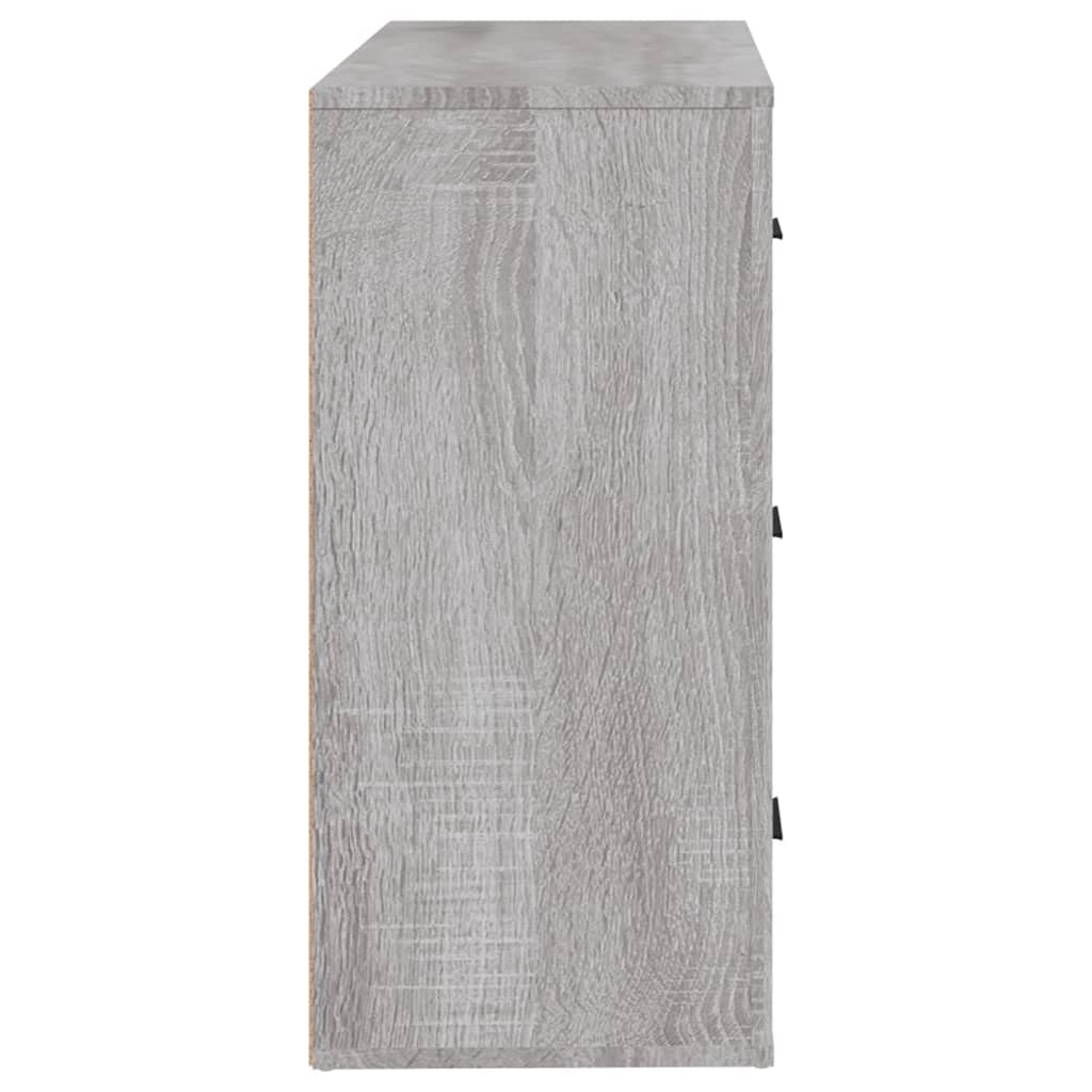 Sideboard, grey oak, 80x33x70cm, engineered wood