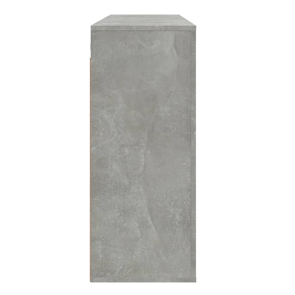 Sieninė spintelė, betono pilka, 80x33x80cm, apdirbta mediena