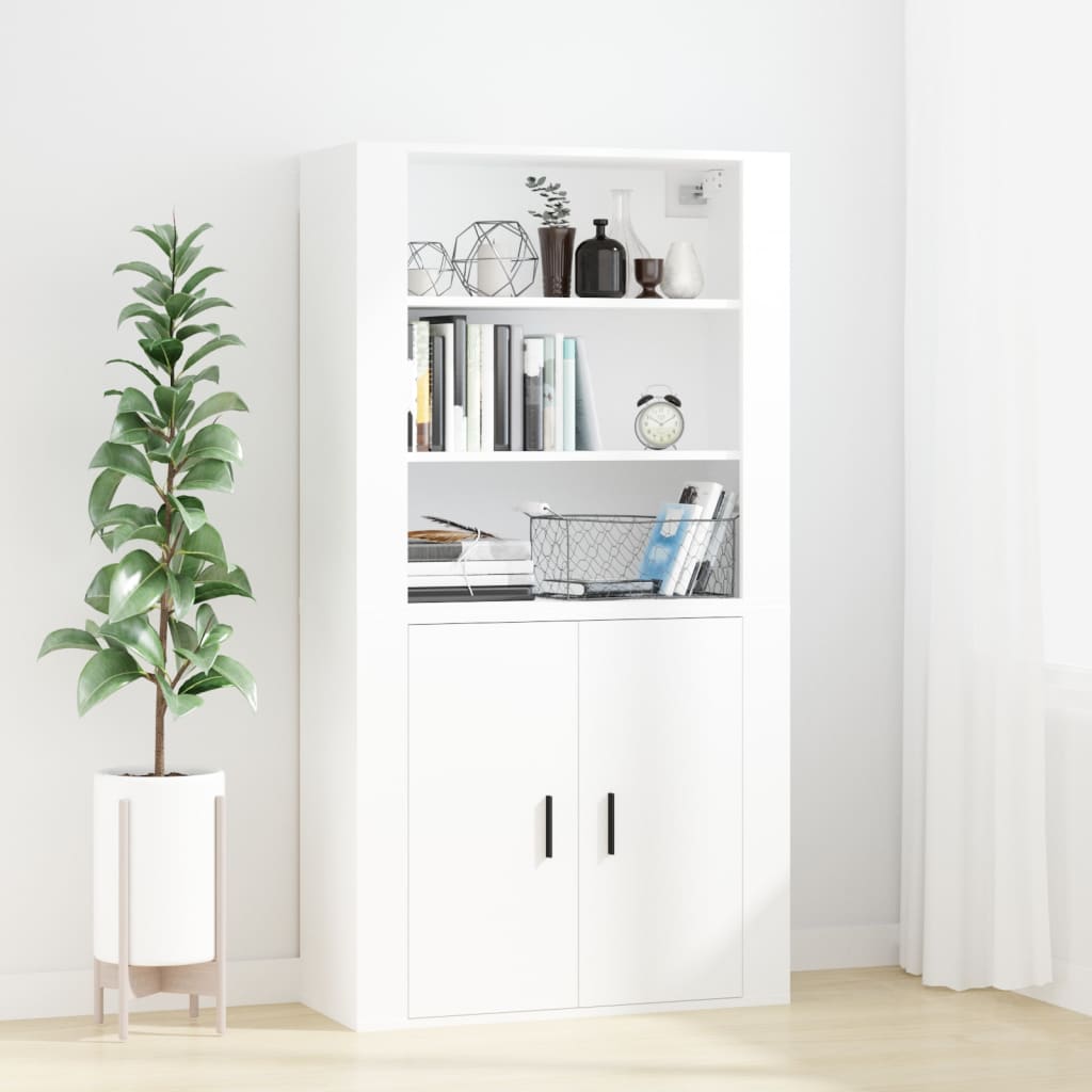Wall cabinet, white, 80x33x80cm, engineered wood