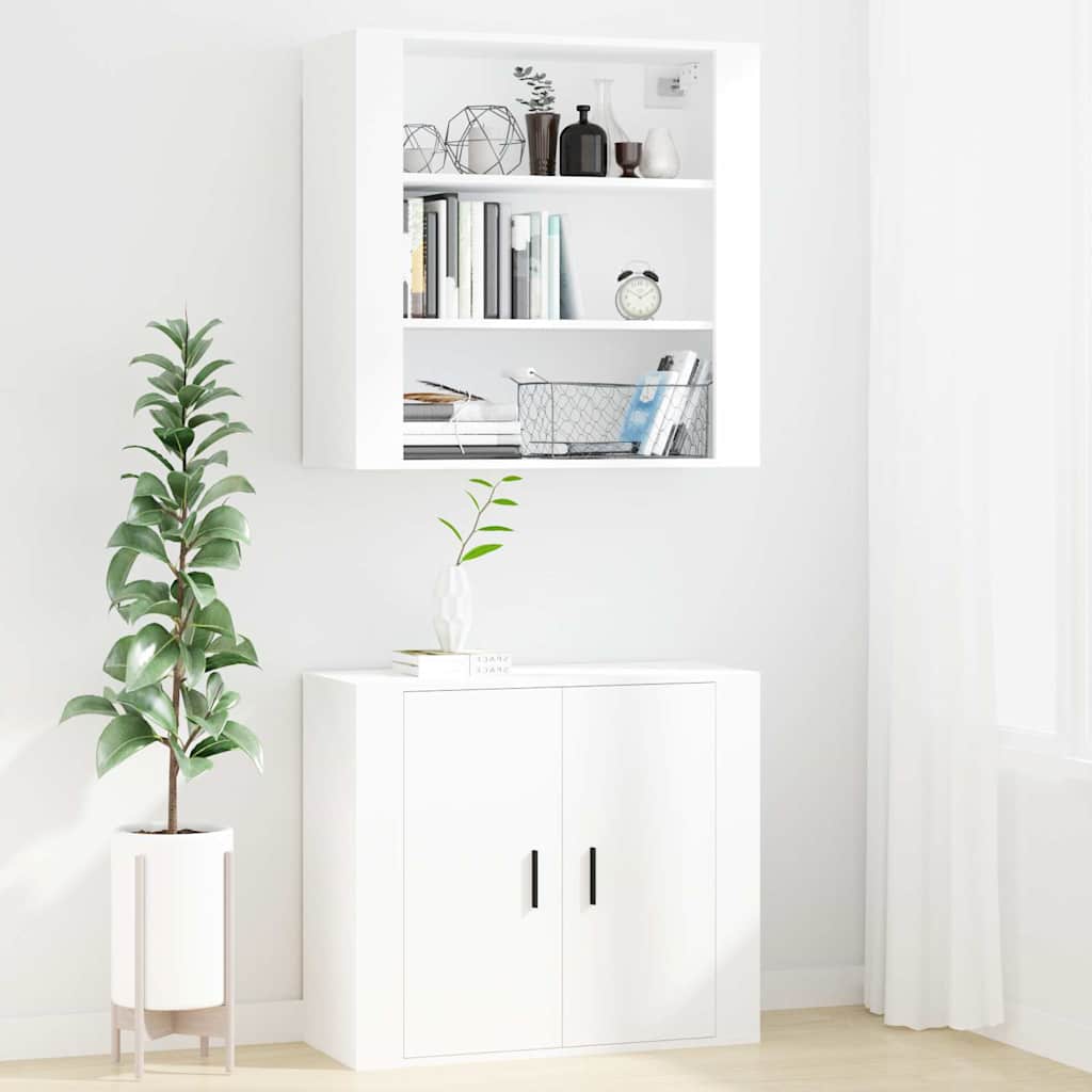 Wall cabinet, white, 80x33x80cm, engineered wood