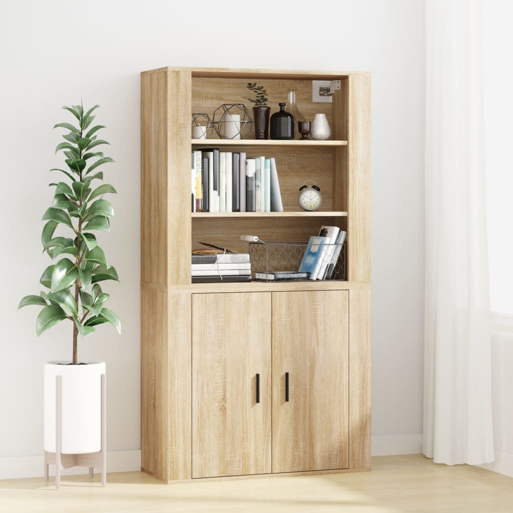 Wall cabinet, sonoma oak, 80x33x80cm, engineered wood